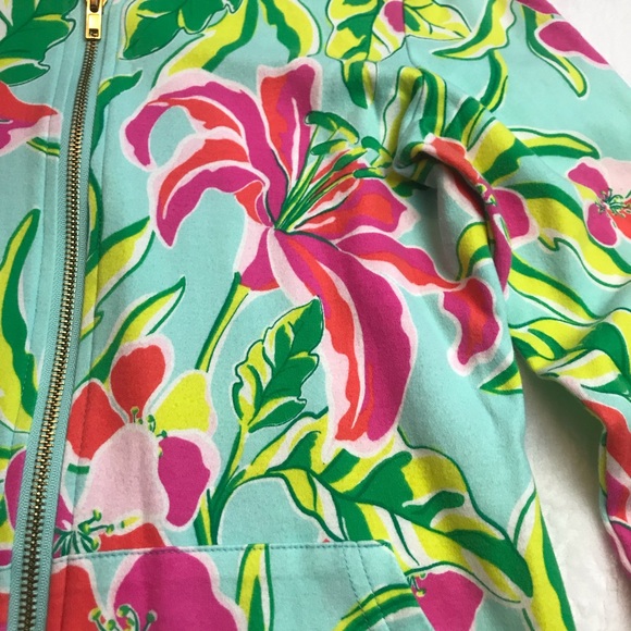 Island Republic Tropical Print Zip Up Jacket Womens Size Small Pockets - Picture 4 of 9